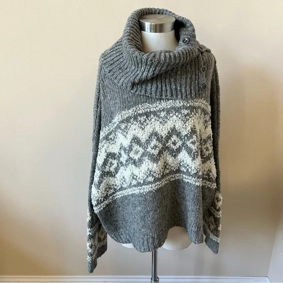 Free People Ragnar fair isle chunky turtleneck sweater 17913 - Picture 8 of 15